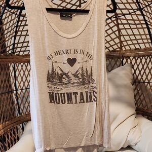 Zutter Cream Graphic Tank Top